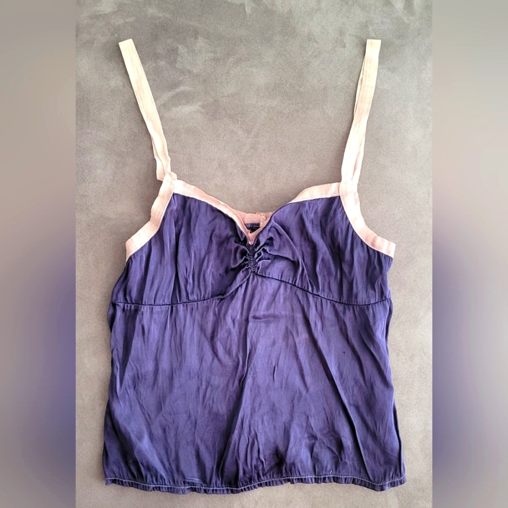 Women's Viscose Ross + Bute By Anonymous London Blue Tank Blouse